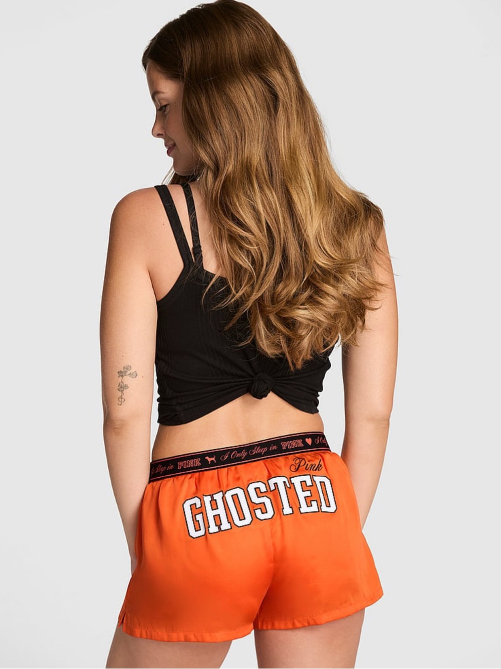 New Black Orange VS PINK Boxer Shorts Silk Halloween 2026 Pajama Bottoms